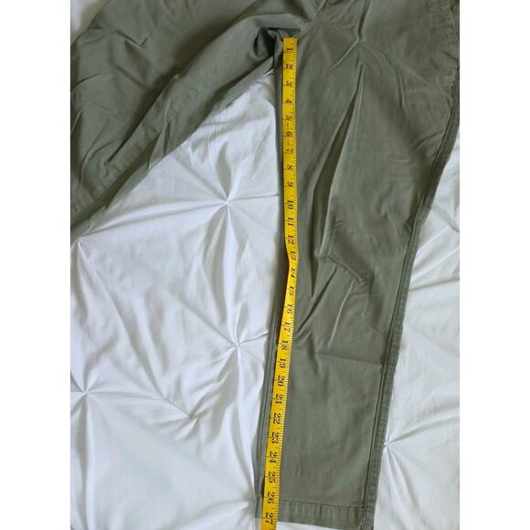 Quince Women’s Organic Cotton Twill Pant Olive Green 31 Straight Cropped Stretch - Picture 6 of 12